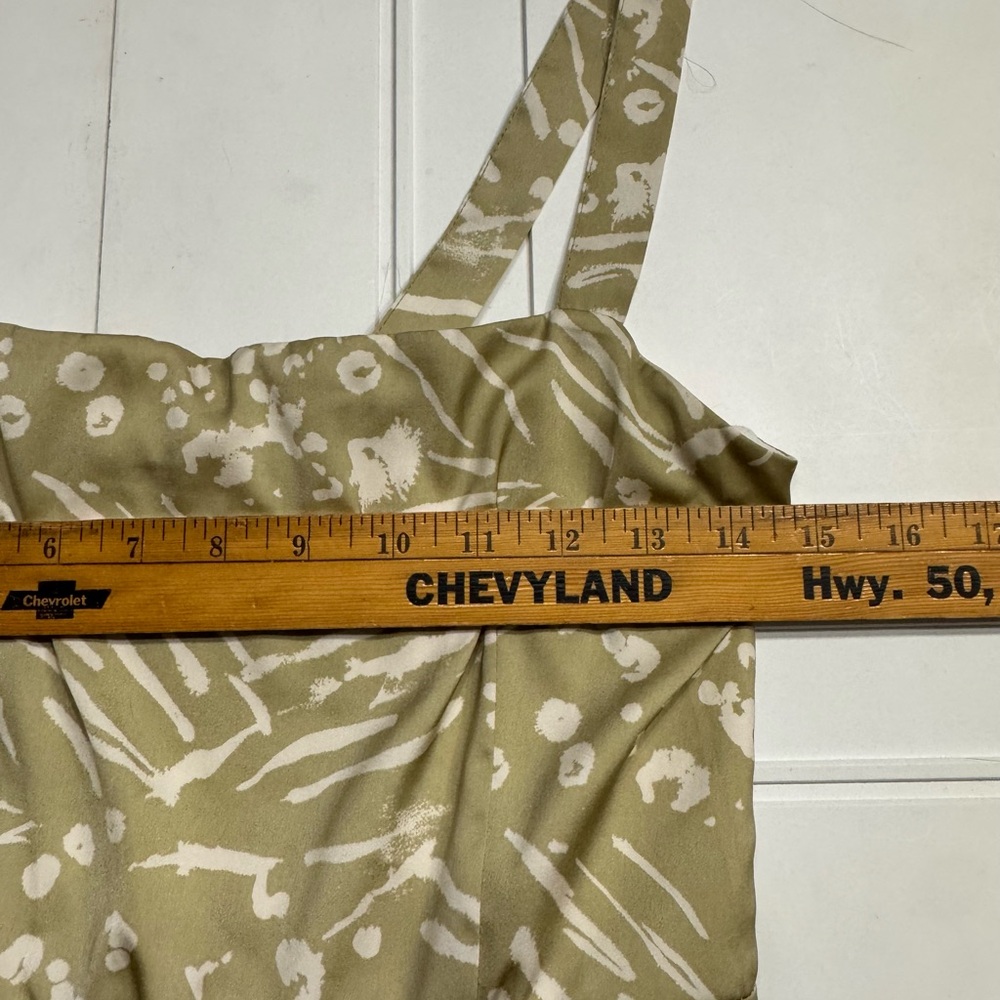 Saltwater Luxe Beige Patterned Maxi Wrap Dress Size Medium M - Picture 5 of 6